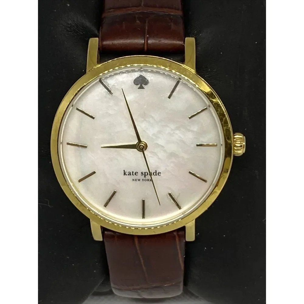 Kate Spade 0535 Women's Leather Analog Mother of Pearl Dial Quartz Watch XX912